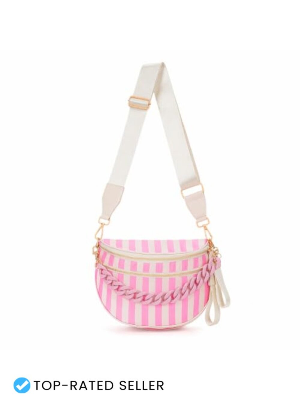 Nylon Crossbody Bag Spacious Bum Bag Fanny Pack Adjustable Strap Travel
